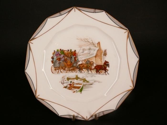 porcelana - Limoges, dekoracyjny talerz z lat 20-tych XX wieku..jpg