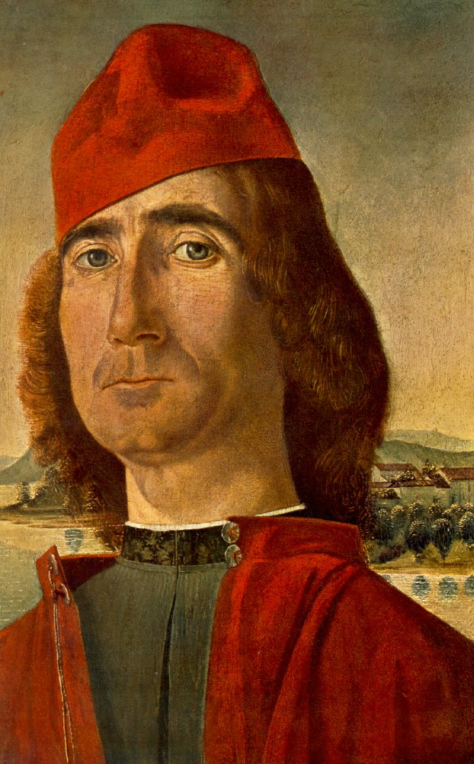 Carpaccio, Vittore 1455-1526 - Carpaccio Portrait of an Unknown Man with Red Beret, 35x23 c.jpg