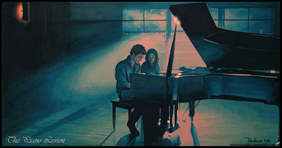 Bella i Edward - piano lesson..jpg