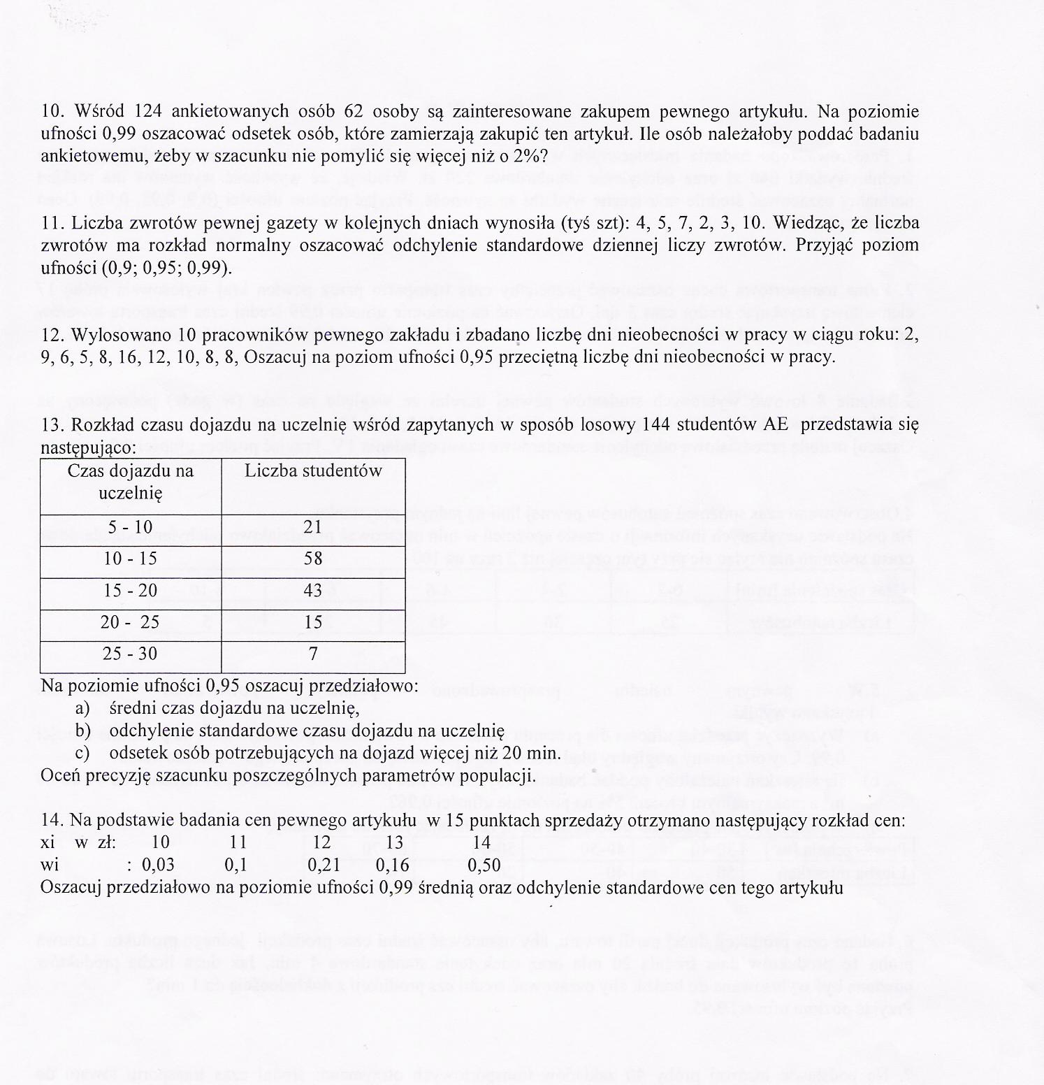 statystyka matematyczna - zadania statystyka zestaw II zad. od 10 do 14.JPG