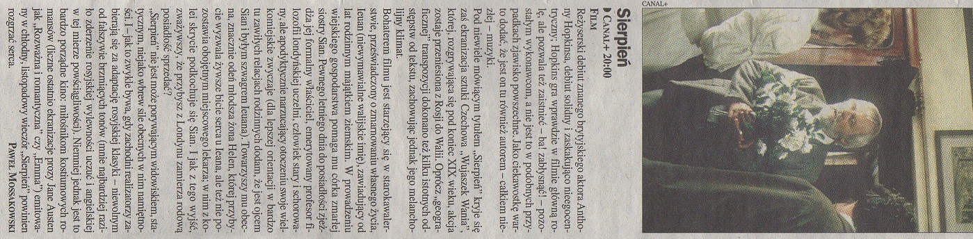 Recenzje i opisy ... - August Sierpień 1996, reż. Anthony Hopkins Antho...Flynn, Hugh Lloyd. Gazeta Telewizyjna 21 XI 1997.jpg