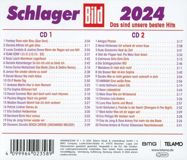 2024 - VA - Schlager BILD 2024 2CD - VA - Schlager BILD 2024 - Back.jpg