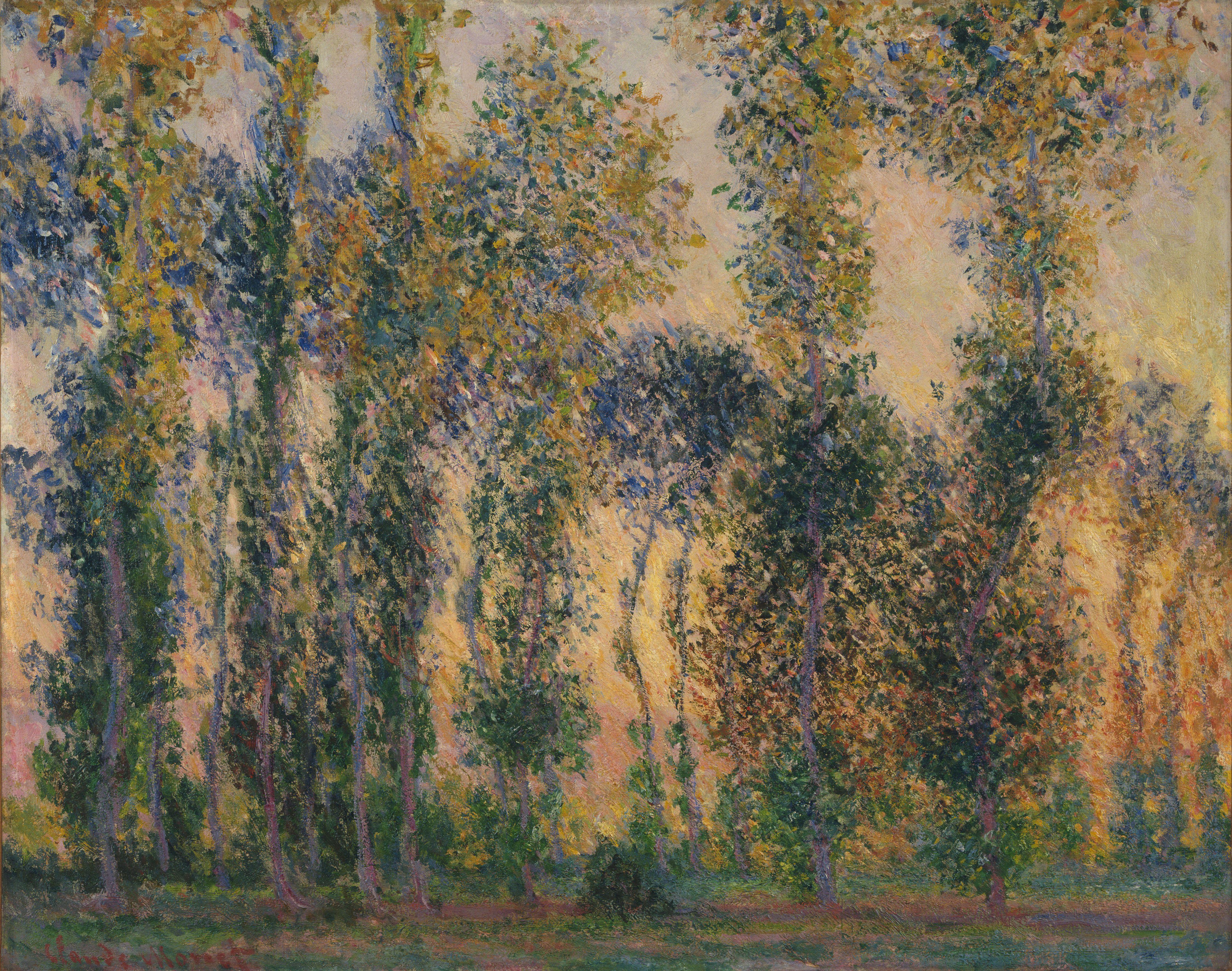 Galeria - Malarstwo - Claude Monet - Poplars at Giverny, Sunrise.jpg