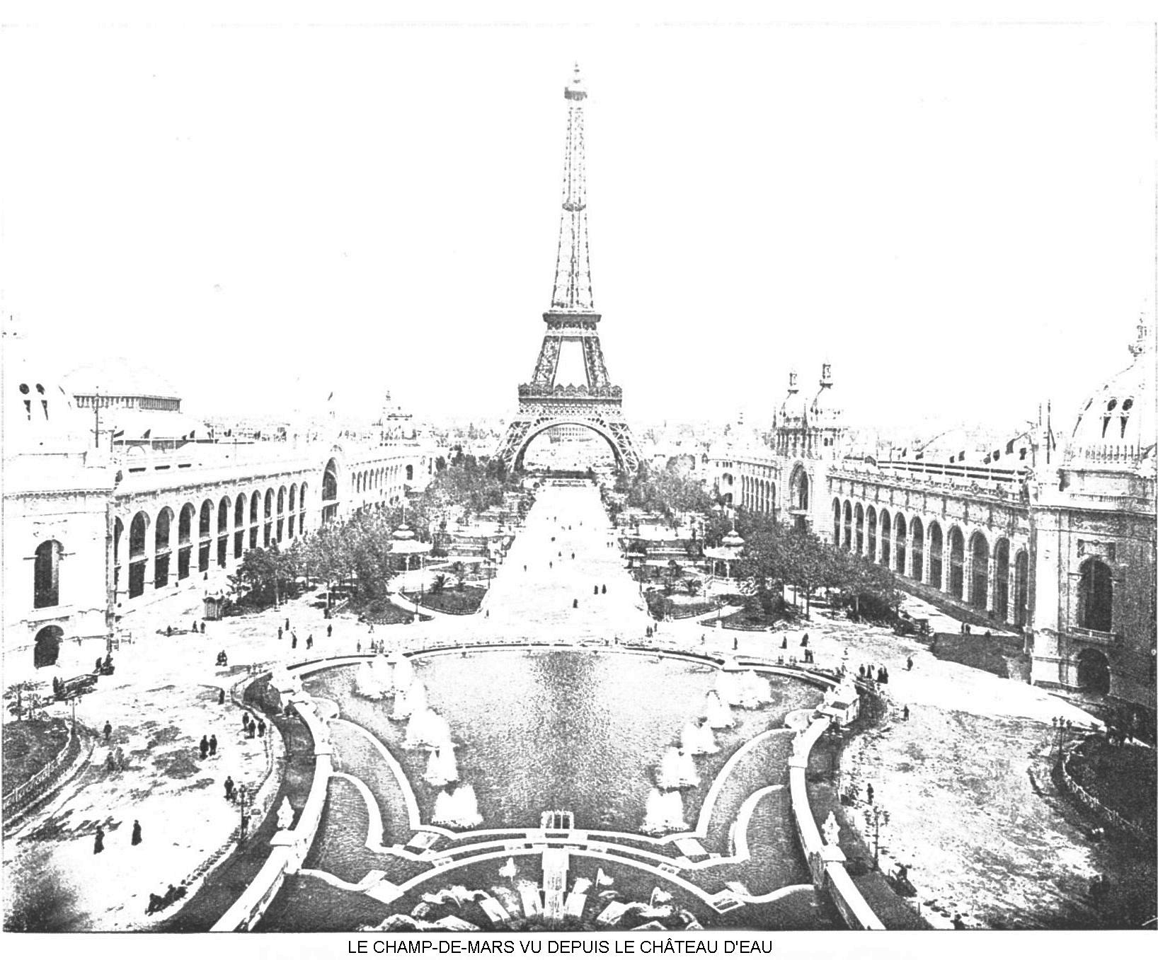 Exposition Universelle 1900 - Exposition Universelle 1900 Le Champ de mars vu depuis el chateau deau.jpg