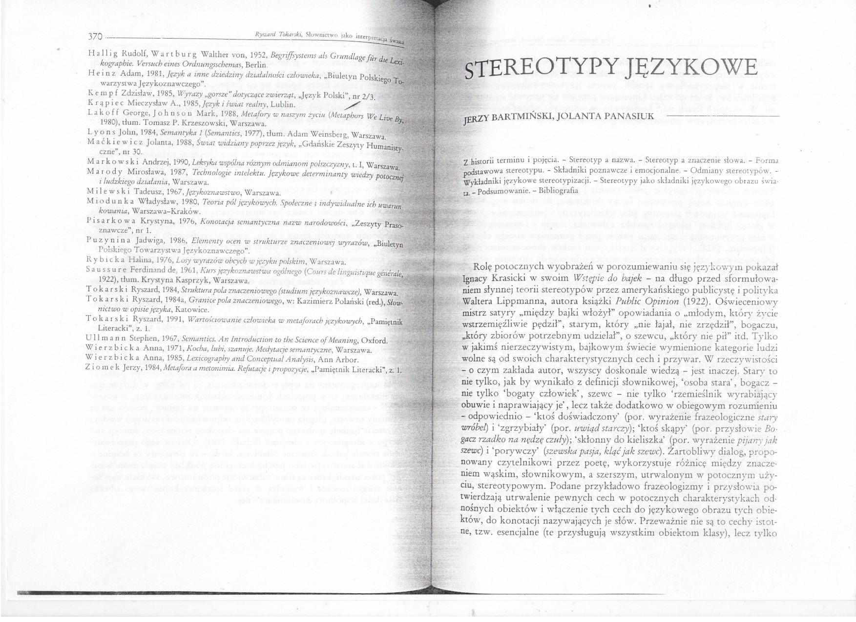 Bartmiński J., Panasiuk J. Stereotypy językowe - Stereotypy1.jpg