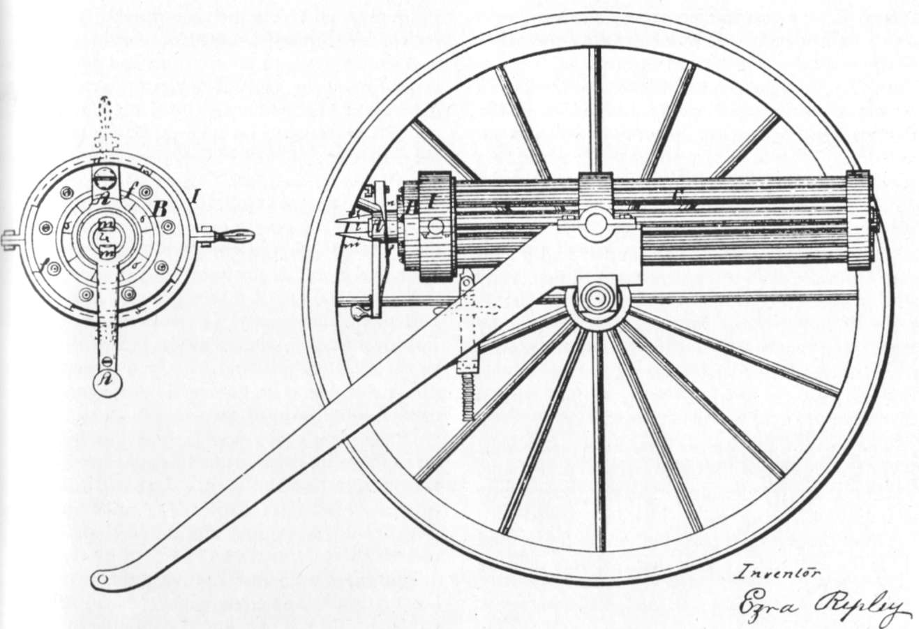 Pistolety i Karabiny Maszynowe - Ripley Machine Gun. Patented 1861..jpg