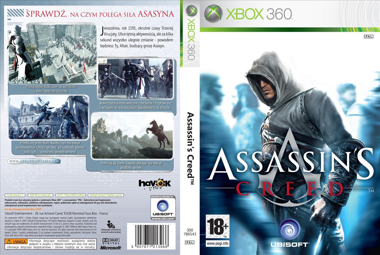 Okładki do gier Xbox360 - Assasins_Creed_Polish_Finnish_PAL-cdcovers_cc-front.jpg